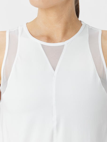 Lucky in Love Womens L-UV Chill Out Tank - White