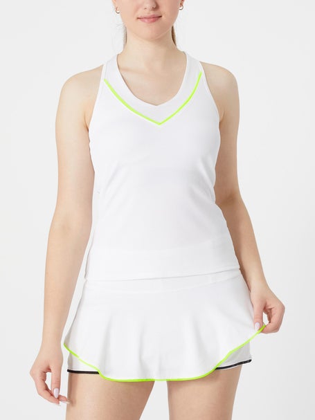 Lucky in Love Womens Pique V-Neck Tank