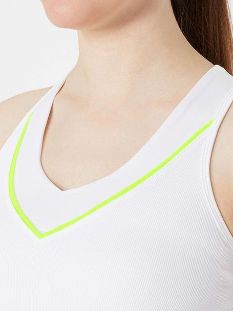 Lucky in Love Womens Pique V-Neck Tank