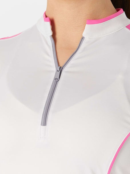 Lucky in Love Womens Fast Motion LS Dress-White/Taffy