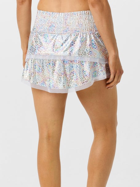 Lucky In Love Womens High Waist Rainbow Leopard Skirt