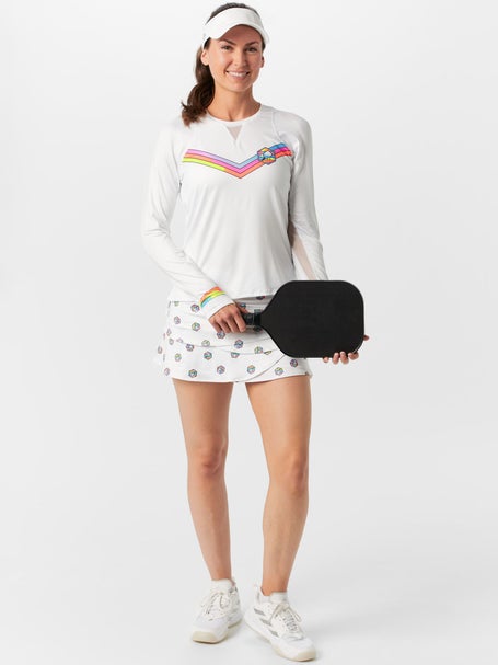 Lucky In Love Womens Long Paddle Scallop Skirt