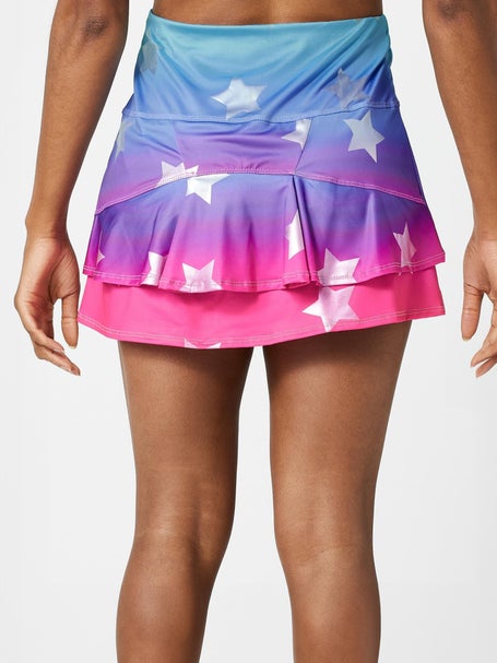 Lucky in Love Womens Long Star Bright Skirt