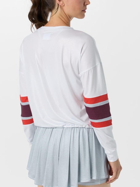 Lucky In Love Womens Metallic Long Sleeve