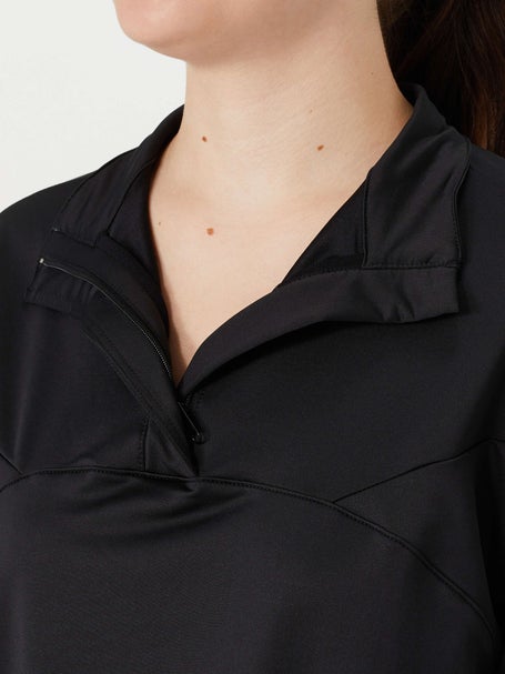 Lucky in Love Womens Mock Pullover - Black