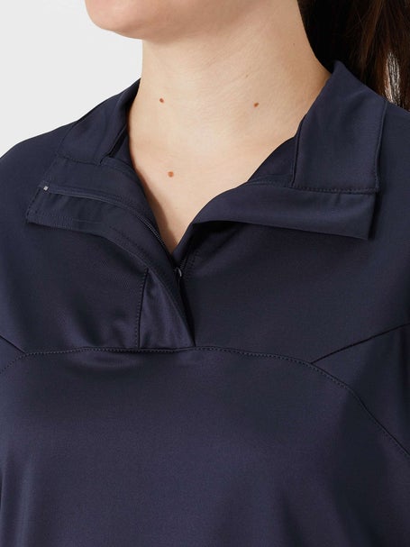 Lucky in Love Womens Mock Pullover - Navy