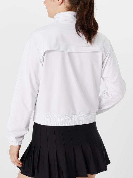 Lucky in Love Womens Mock Pullover - White