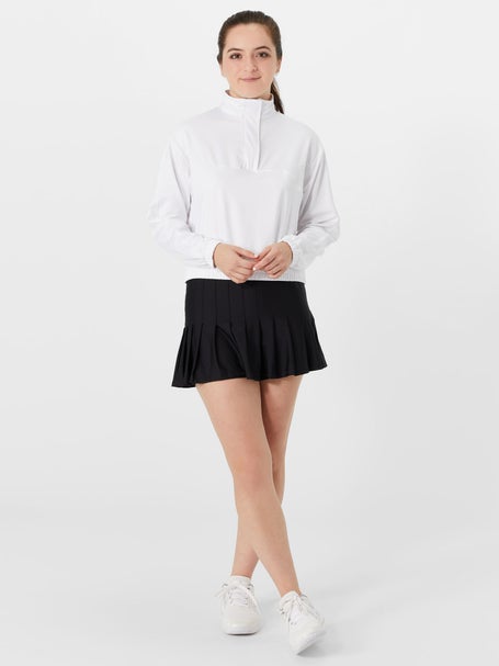 Lucky in Love Womens Mock Pullover - White