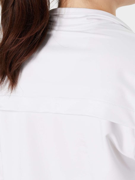 Lucky in Love Womens Mock Pullover - White