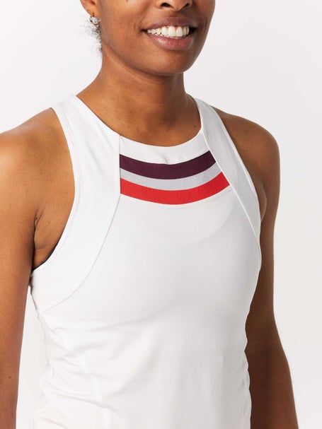 Lucky In Love Womens Metallic Stripe Tank