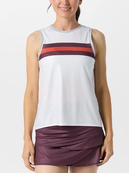 Lucky In Love Womens Metallic Stripe Tie Back Tank