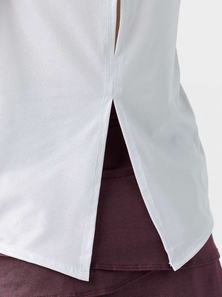 Lucky In Love Womens Metallic Stripe Tie Back Tank