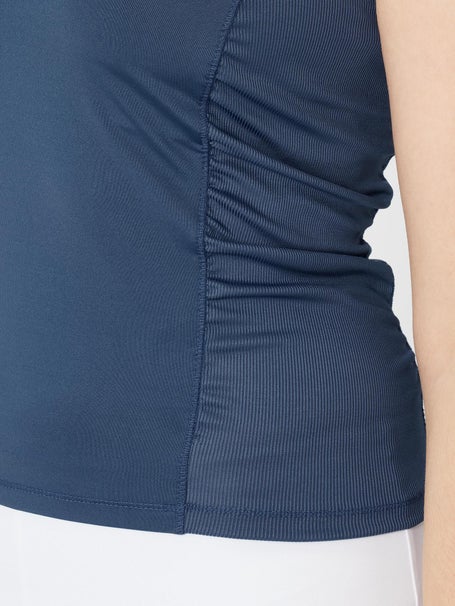 Lucky in Love Womens Palms Ruche Tank