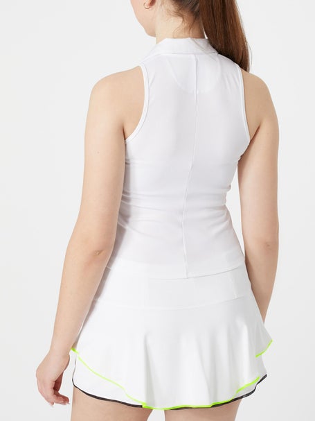 Lucky in Love Womens Pique Sleeveless Polo