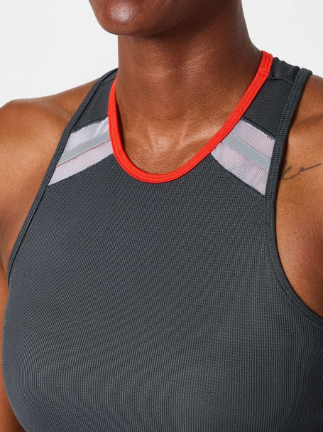 Lucky in Love Womens Tech Cutout Crop Tank