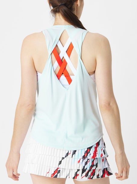 Lucky in Love Womens Tech Twist Tank