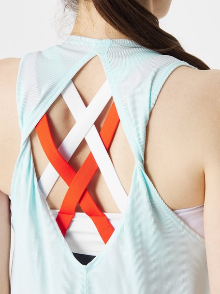 Lucky in Love Womens Tech Twist Tank