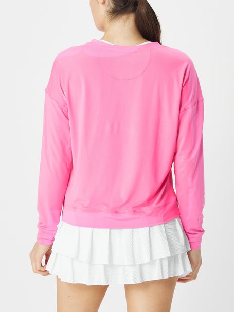 Lucky in Love Womens L-UV Hype LS Top - Pink