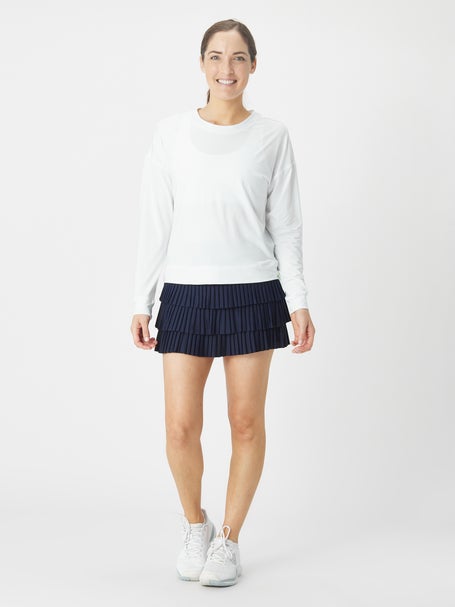 Lucky in Love Womens L-UV Hype LS Top - White