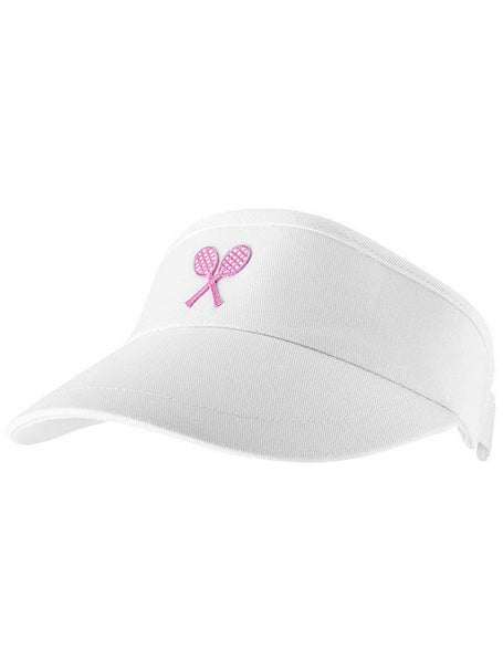 Little Miss Tennis Girls Visor White/Pink
