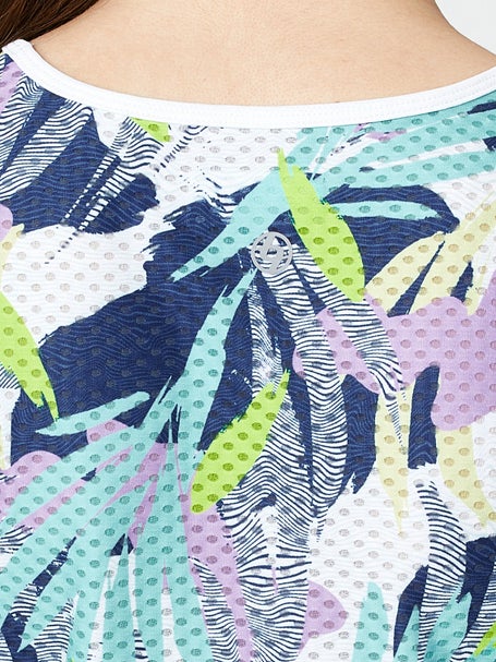 LIJA Womens Good Vibes Print Line Tank