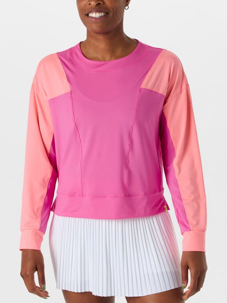 Lucky in Love Womens L-UV Colorblock Long Sleeve-Taffy