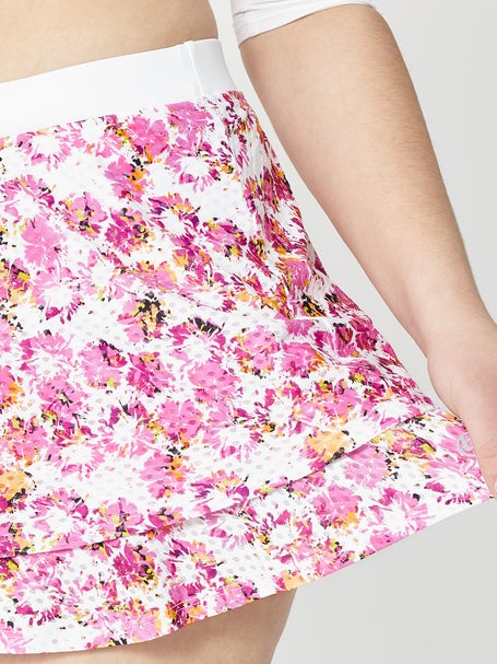 LIJA Womens Spring Blossoms Print Layer Skirt