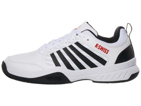 KSwiss Court Express 2 White/Black/Red Mens Shoes
