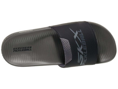 Skechers Hyper Slide Revive Grey/Black Mens Shoes