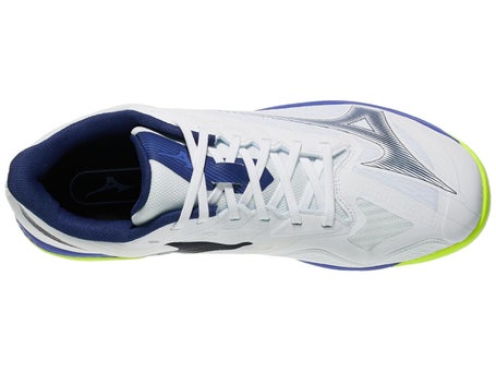 Mizuno Wave Exceed Court White/Dazzle Blue Mens Shoes