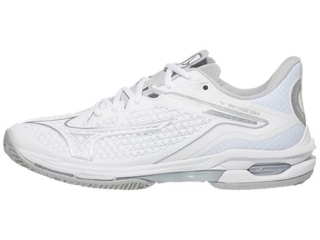Mizuno Wave Exceed Tour 6 Clay White/Silver Woms Shoes