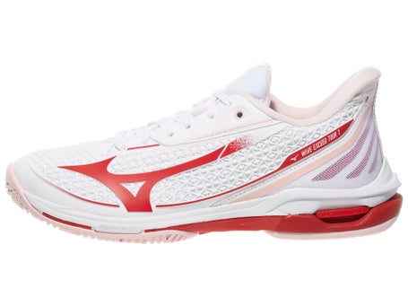 Mizuno Wave Exceed Tour 7 White/Red Womens Shoes 