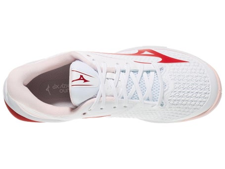 Mizuno Wave Exceed Tour 7 White/Red Womens Shoes 