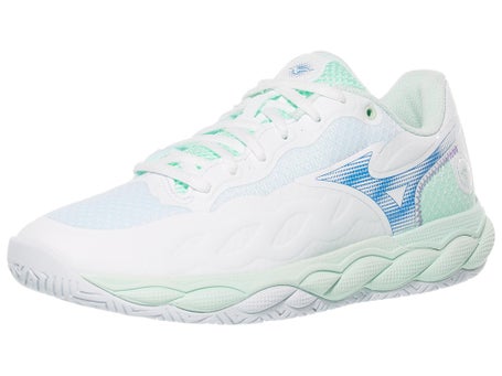 Mizuno Wave Enforce Court White/Blue Womens Shoes