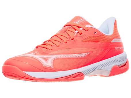 Mizuno Wave Exceed Court Coral/White Womens Shoes