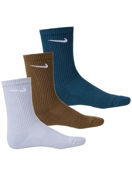 Nike Everyday Cushion Crew Sock 3-Pack Blue/Brown