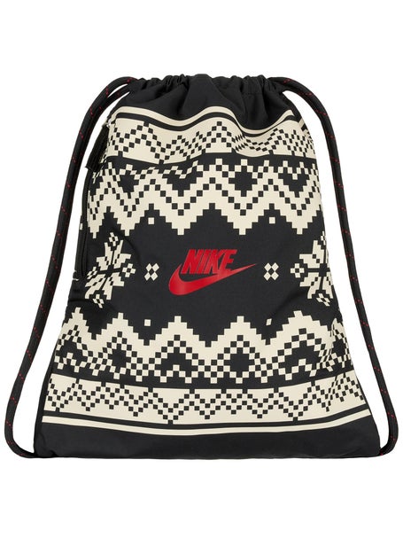 Nike Heritage Fair Isle Drawstring Bag - Black