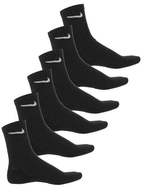 Nike Junior Everyday Cushion Crew Sock 6-Pack Black