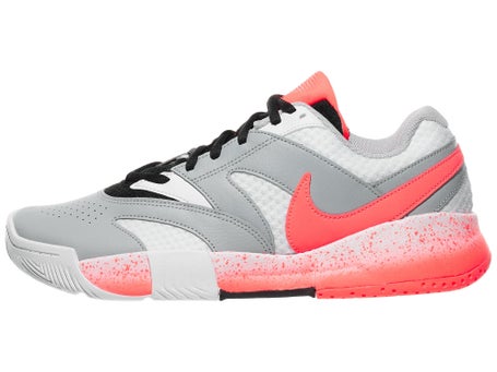 Nike Court Lite 4 PRM White/Lava/Grey Mens Shoes 