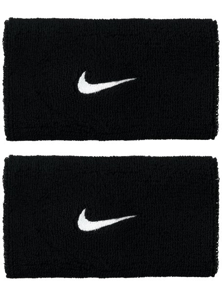 Nike Swoosh Doublewide Wristbands 2Pk Black