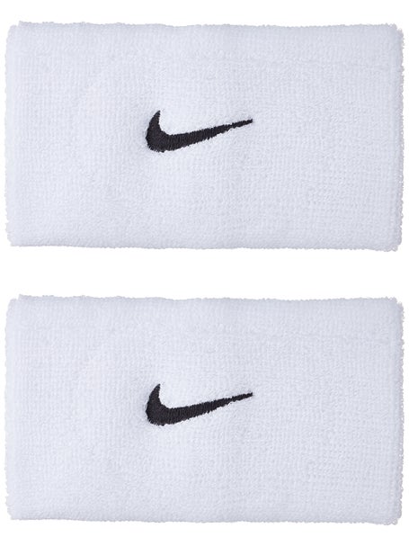Nike Swoosh Doublewide Wristbands 2Pk White