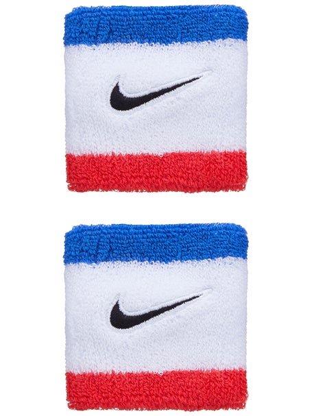 Nike Swoosh Singlewide Wristbands 2 Pk Royal/Red/Black