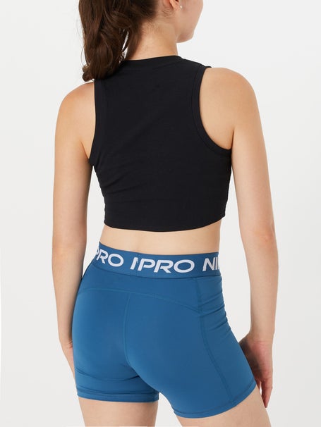 Nike Womens Core Ribbed Crop Tank - Black