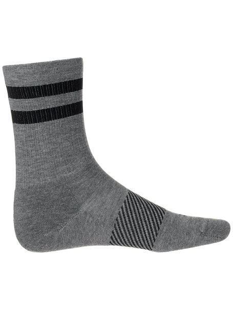 OS1st Wicked Comfort Crew Sock Charcoal Striped