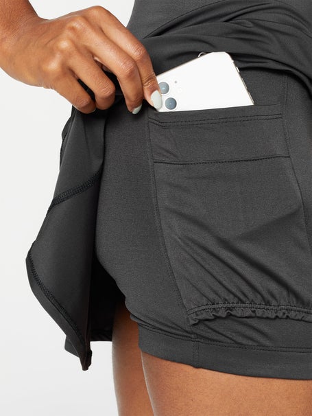 Pickleball Bella Womens A-Line Skirt - Black