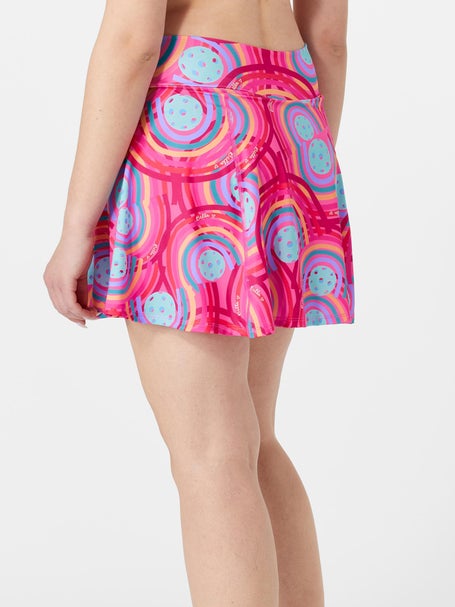 Pickleball Bella Womens A-Line Skirt - Circle