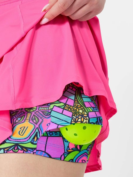 Pickleball Bella Womens A-Line Skirt - Pink Groovy