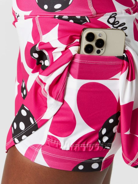 Pickleball Bella Womens A-Line Skirt - Poppy