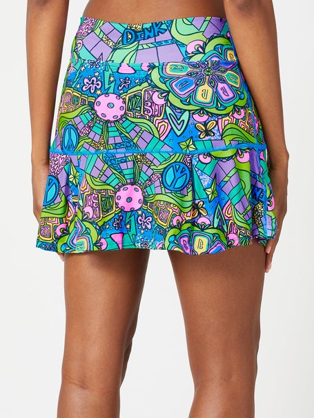 Pickleball Bella Womens A-Line Skirt - Groovy