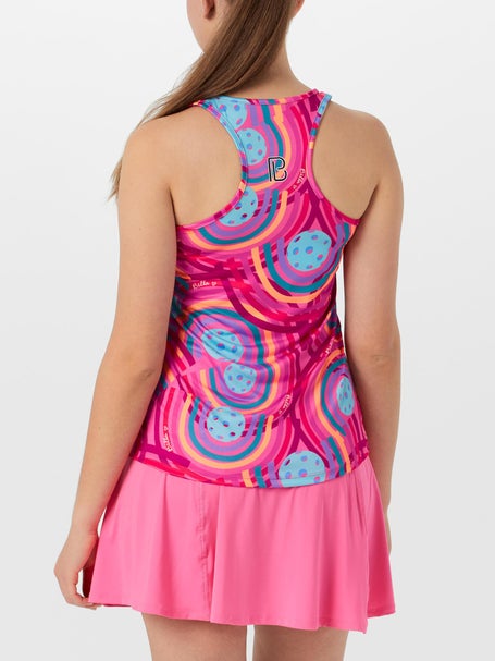 Pickleball Bella Womens Racerback Tank - Circle